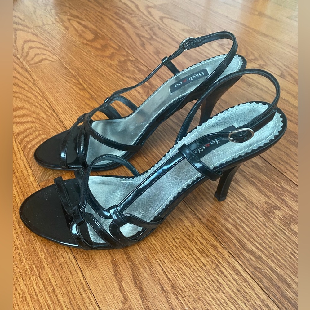 Style & Co. Black Strappy Heels